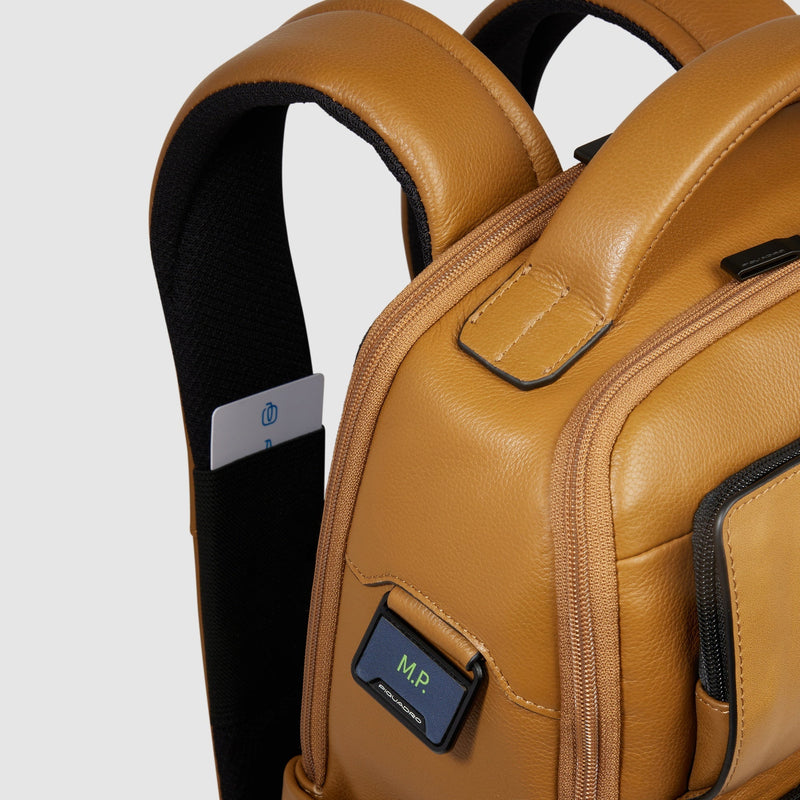 backpack leather caramel notebook 14 Travel laptop backpack 14"