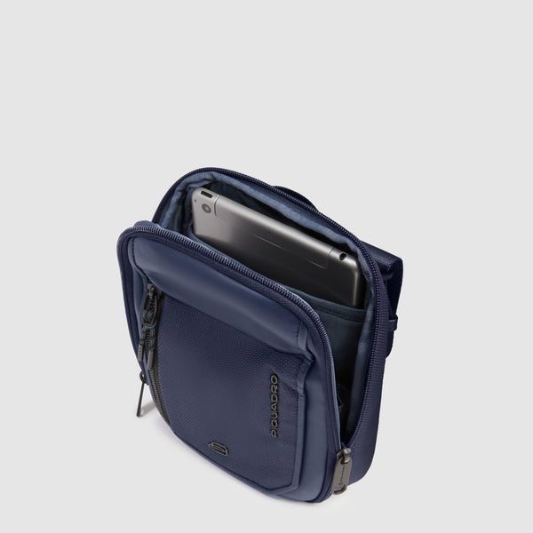 Men's crossbody bag in recycled textile - 4