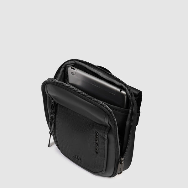 Men's crossbody bag in recycled textile - 4