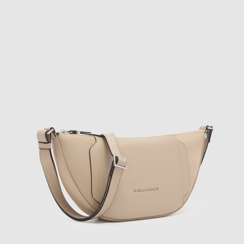 Marsupio donna in tessuto riciclato e pelle