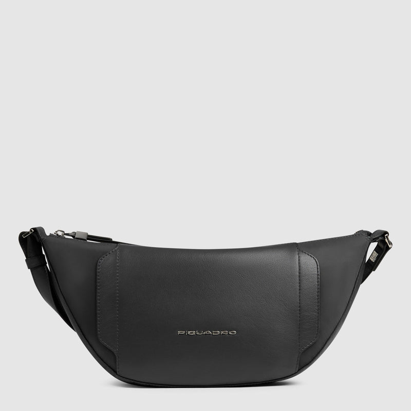 Bum bag women in recycled textile and leather - 1