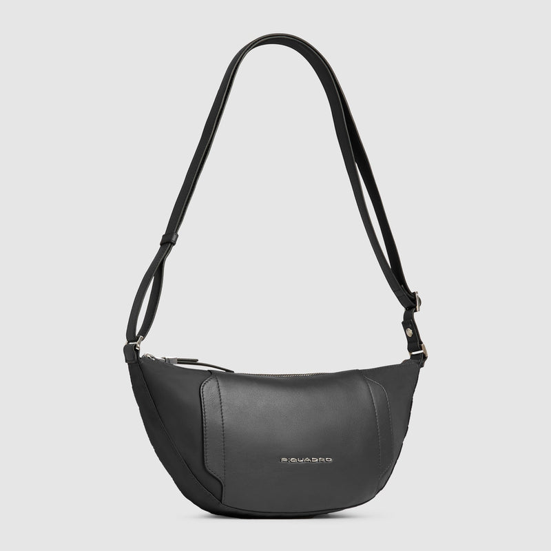 Bum bag women in recycled textile and leather