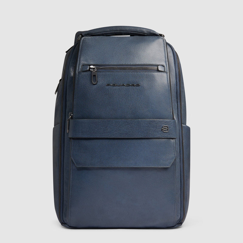 Personalizable Leather Travel Backpack 15.6