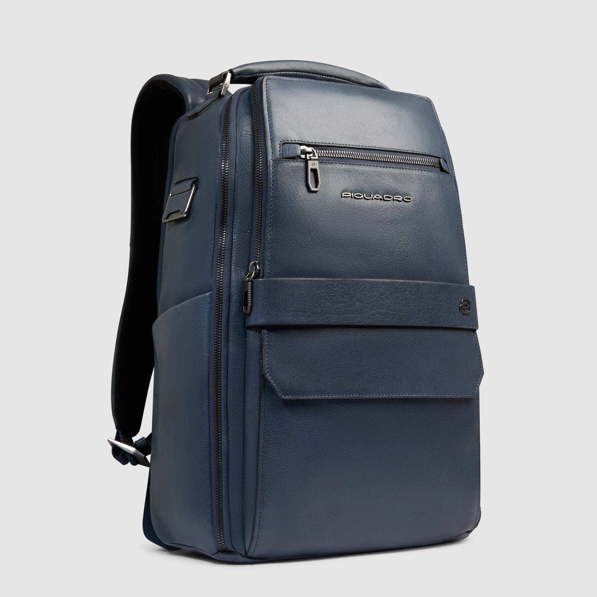 Personalizable travel laptop backpack 15,6" - steel blue Personalizable travel laptop backpack 15,6" - steel blue