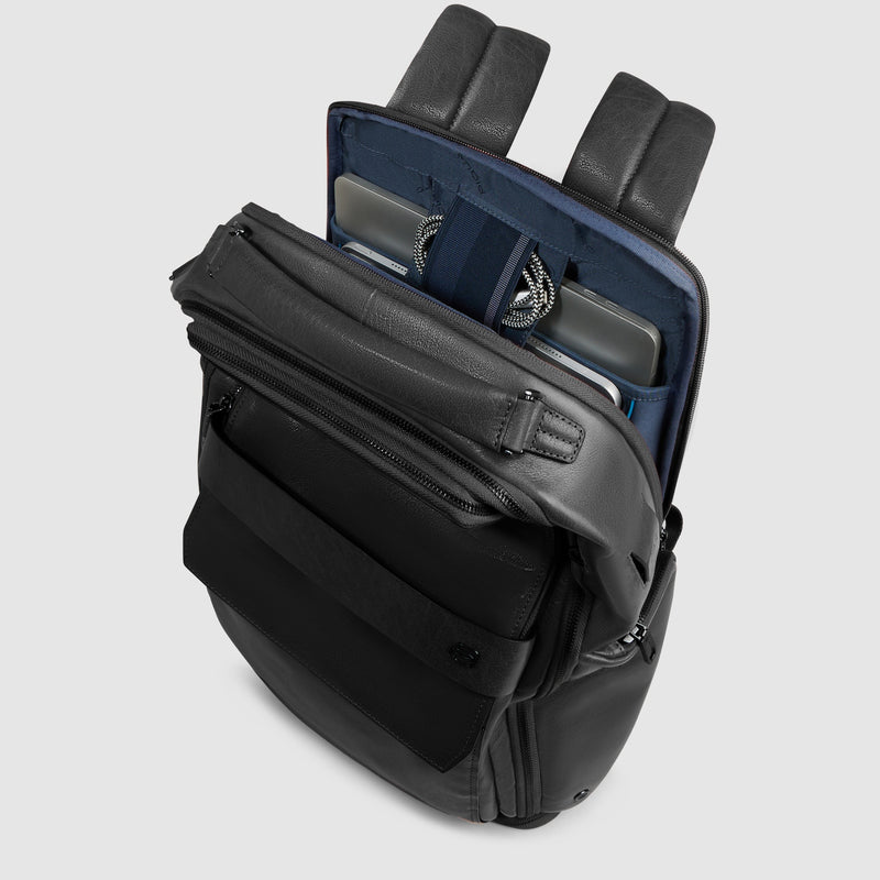 Commute backpack with USB and USB Type-C ports