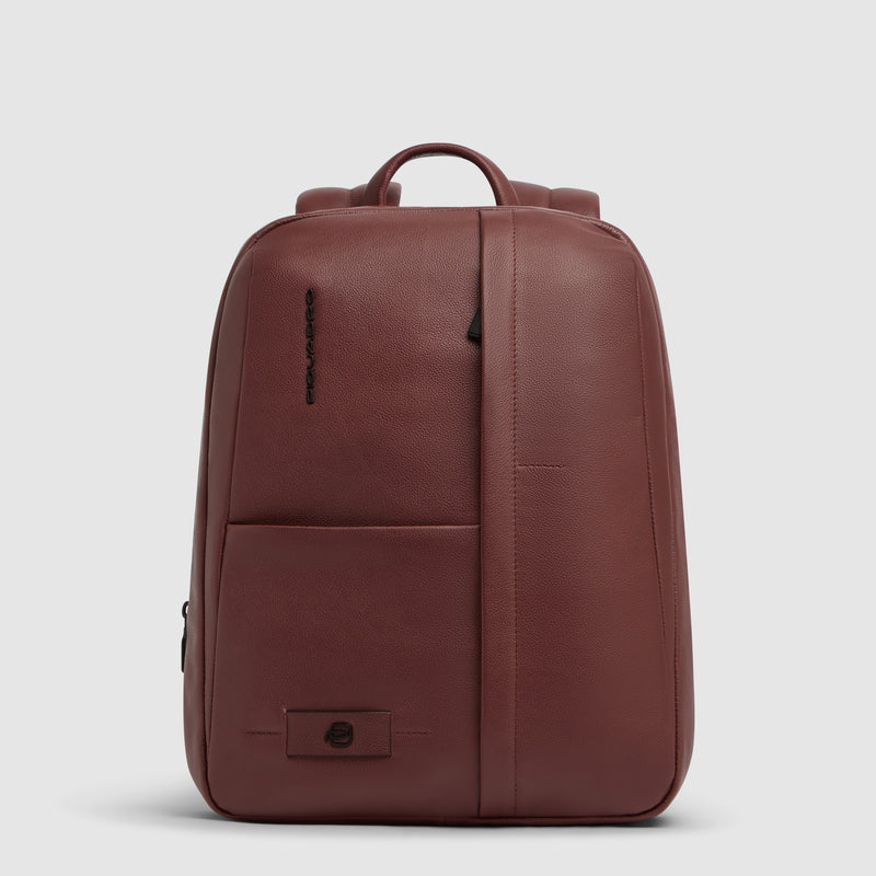 Expandable 14-inch Laptop Backpack in Leather - leather