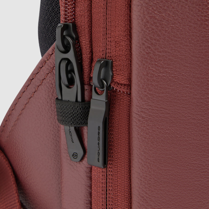 Expandable 14-inch Laptop Backpack in Leather - Leather brown - photo 6