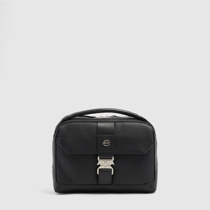 Men's Leather Crossbody Bag with Padded Phone Pocket