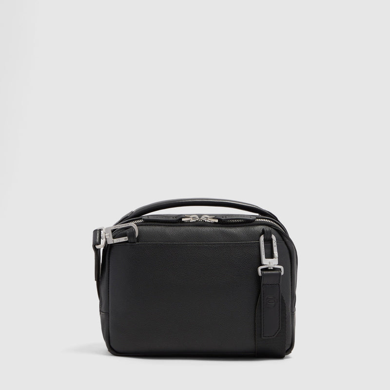 Men's Leather Crossbody Bag with Padded Phone Pocket