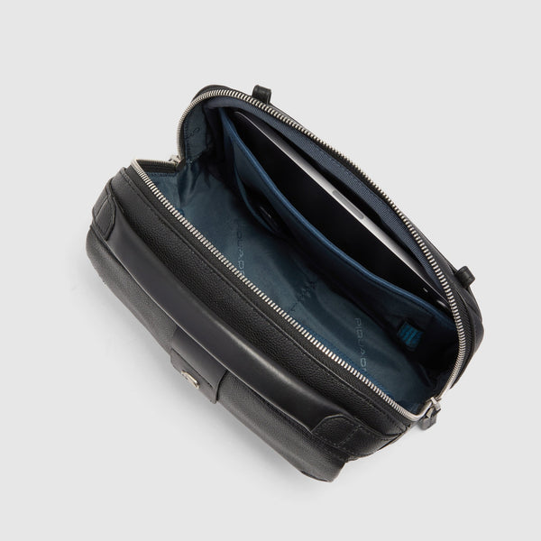 Men's Leather Crossbody Bag with Padded Phone Pocket - 5
