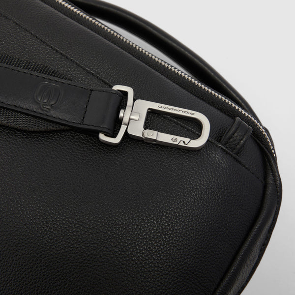 Men's Leather Crossbody Bag with Padded Phone Pocket - 6