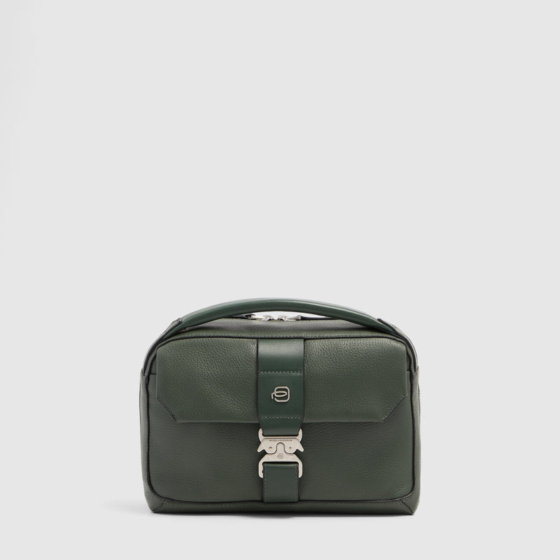 Men's Leather Crossbody Bag with Padded Phone Pocket