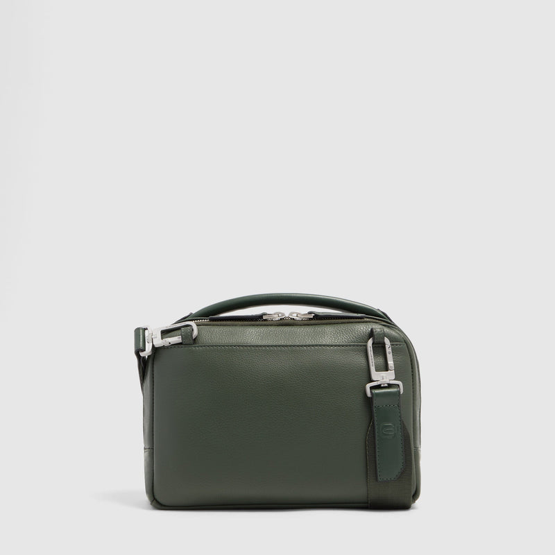 Men's Leather Crossbody Bag with Padded Phone Pocket
