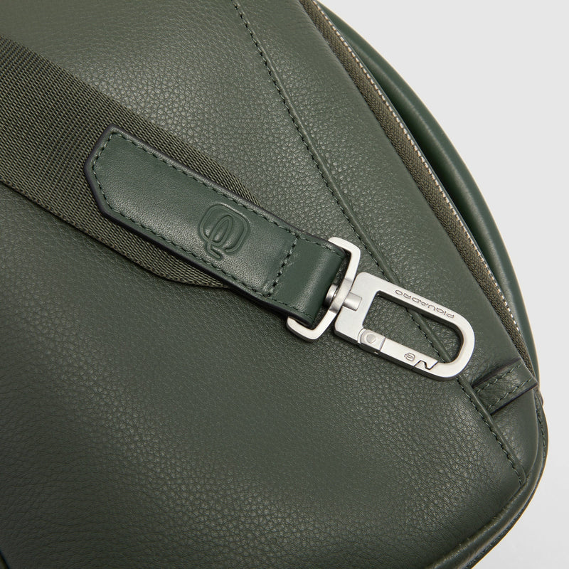 Men's Leather Crossbody Bag with Padded Phone Pocket