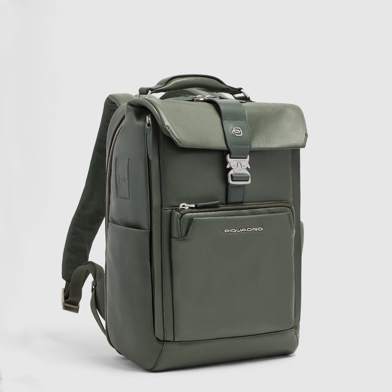 Leather Travel Backpack 18 L for 15.6-inch Laptops