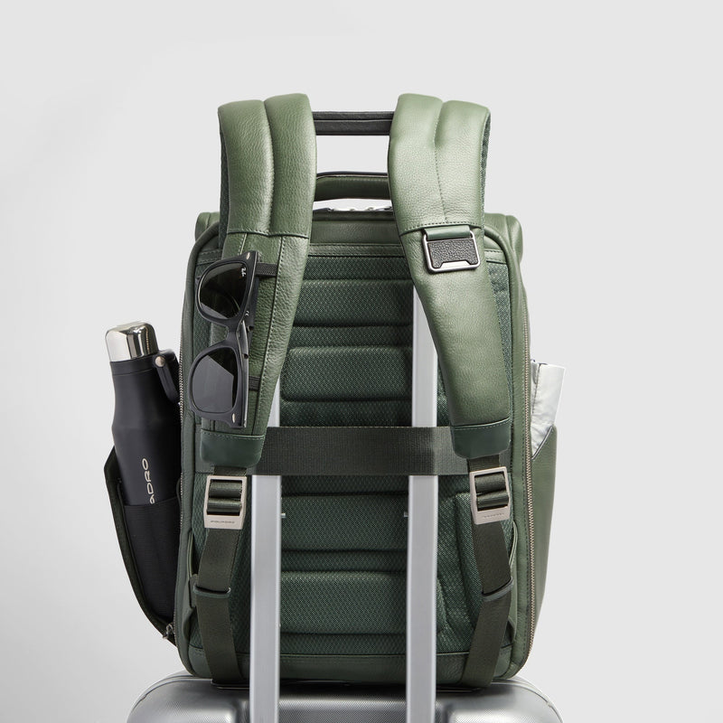 Leather Travel Backpack 18 L for 15.6-inch Laptops