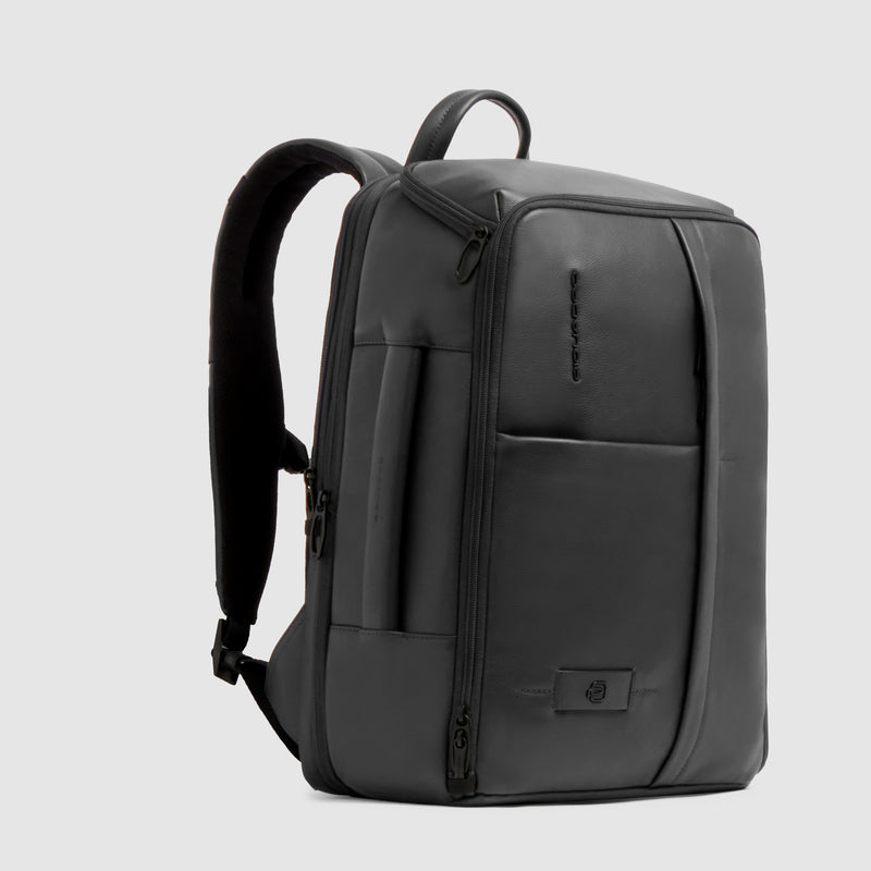 Expandable Leather Travel Backpack 15.6" Laptop 31 L