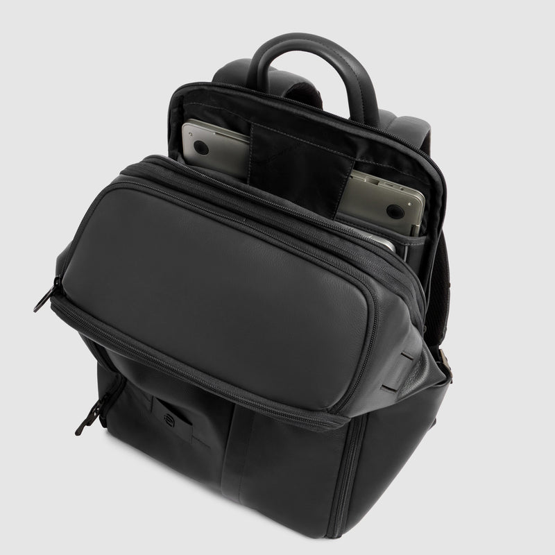 Expandable Leather Travel Backpack 15.6" Laptop 31 L
