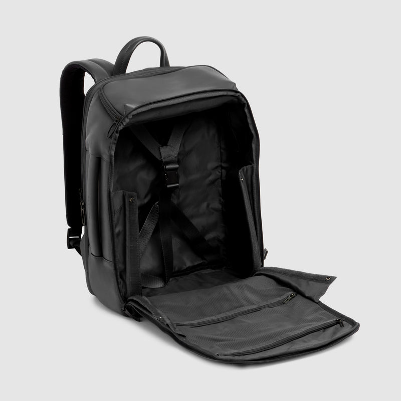Expandable Leather Travel Backpack 15.6" Laptop 31 L