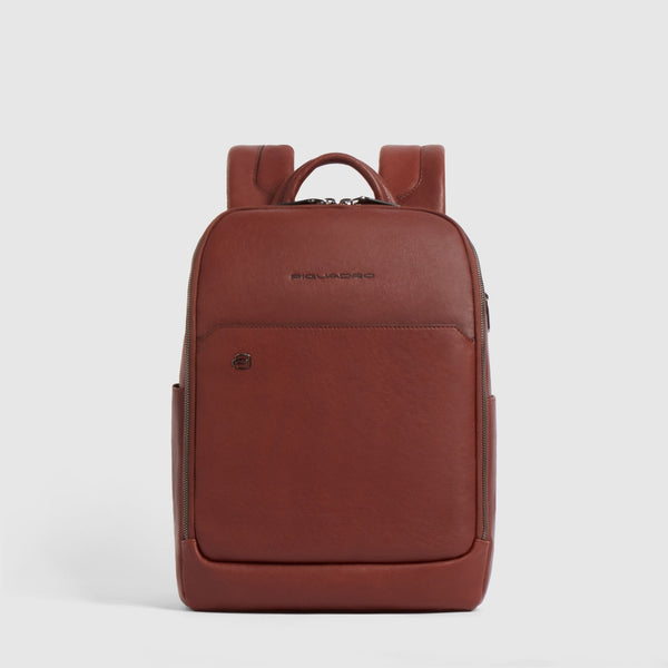 Leather Laptop Backpack 13.3" with Anti-Theft Cable - 1