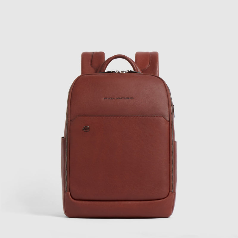 Leather Laptop Backpack 13.3" with Anti-Theft Cable - 1