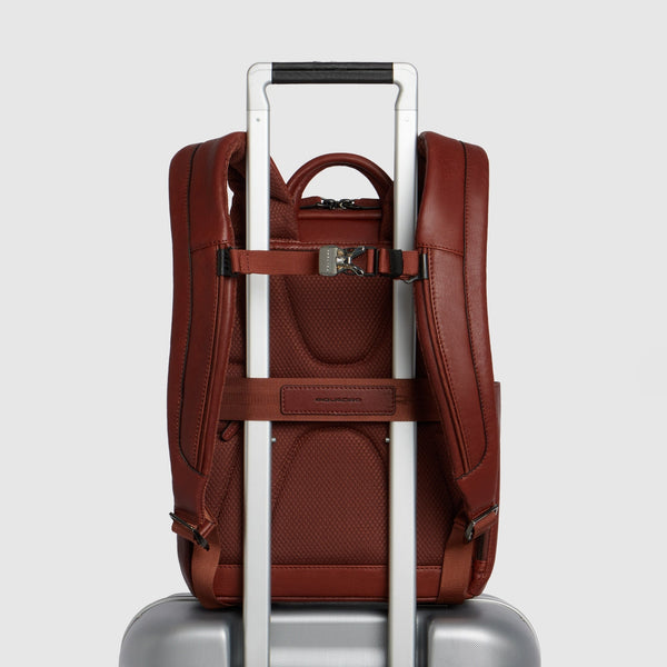 Leather Laptop Backpack 13.3" with Anti-Theft Cable - 3