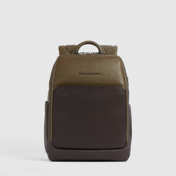 Leather Laptop Backpack 13.3" with Anti-Theft Cable - 1