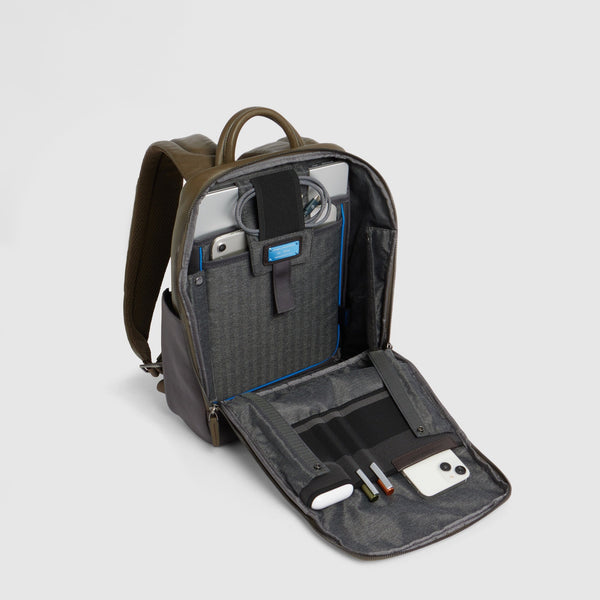 Leather Laptop Backpack 13.3" with Anti-Theft Cable - 4