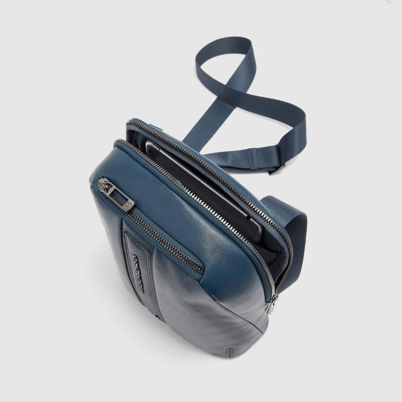 Vertical Leather Crossbody Bag for iPad® mini