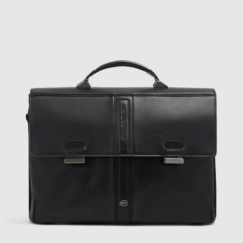 Leather Briefcase for 15.6" Laptop with RFID Protection - 1