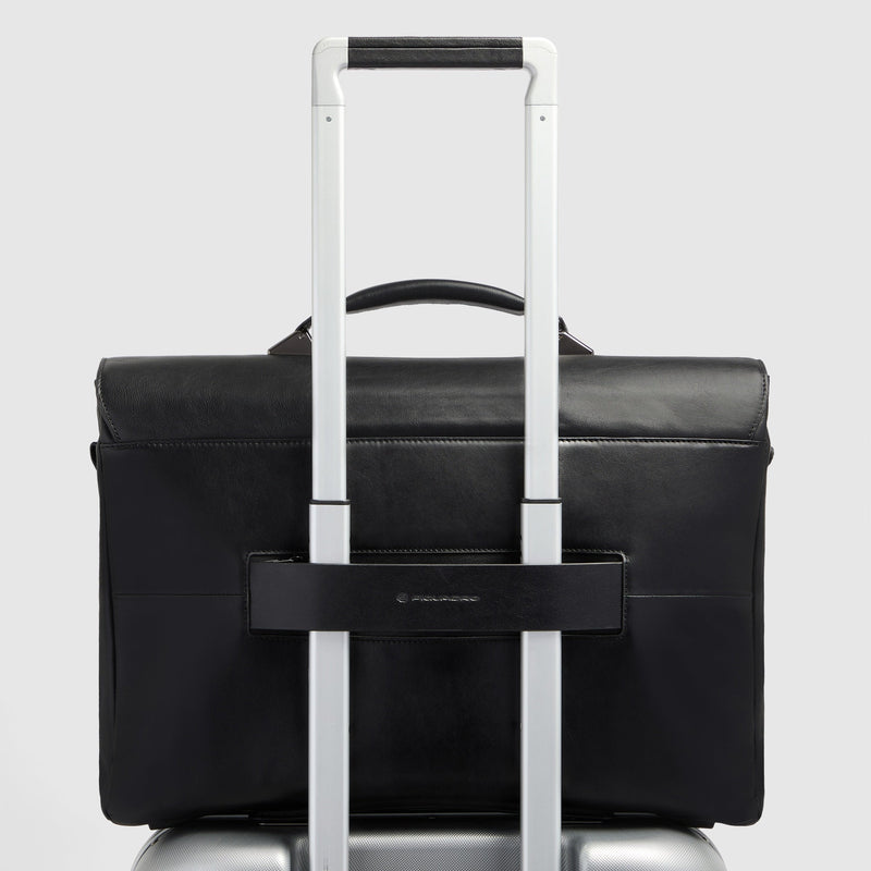 Leather Briefcase for 15.6" Laptop with RFID Protection