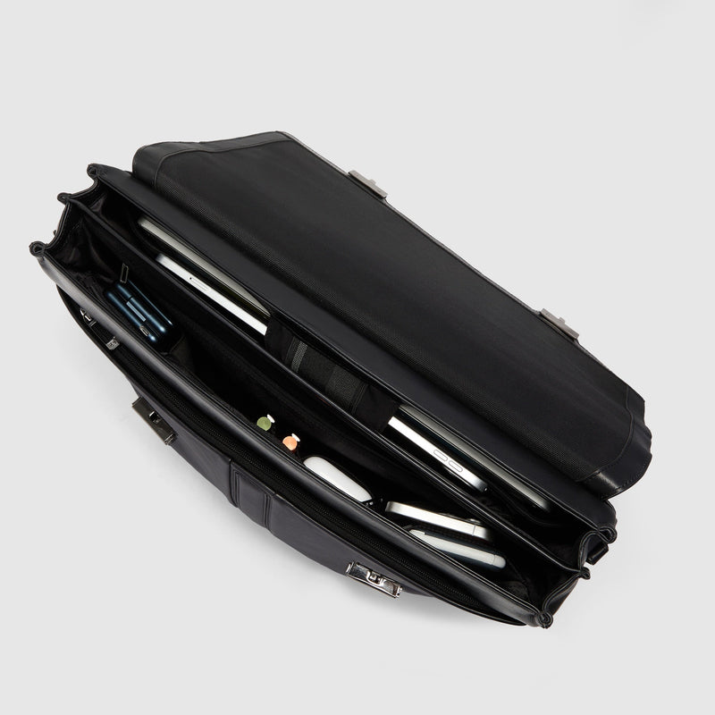 Leather Briefcase for 15.6" Laptop with RFID Protection