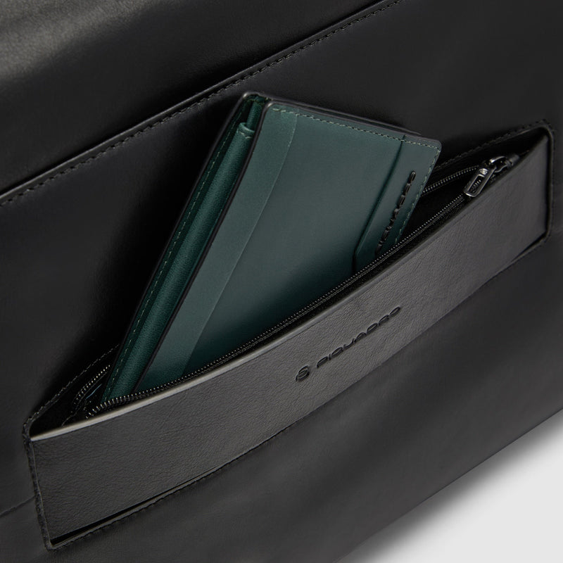 Leather Briefcase for 15.6" Laptop with RFID Protection