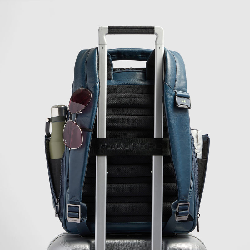 Leather 14" Laptop Backpack with Wireless Charging