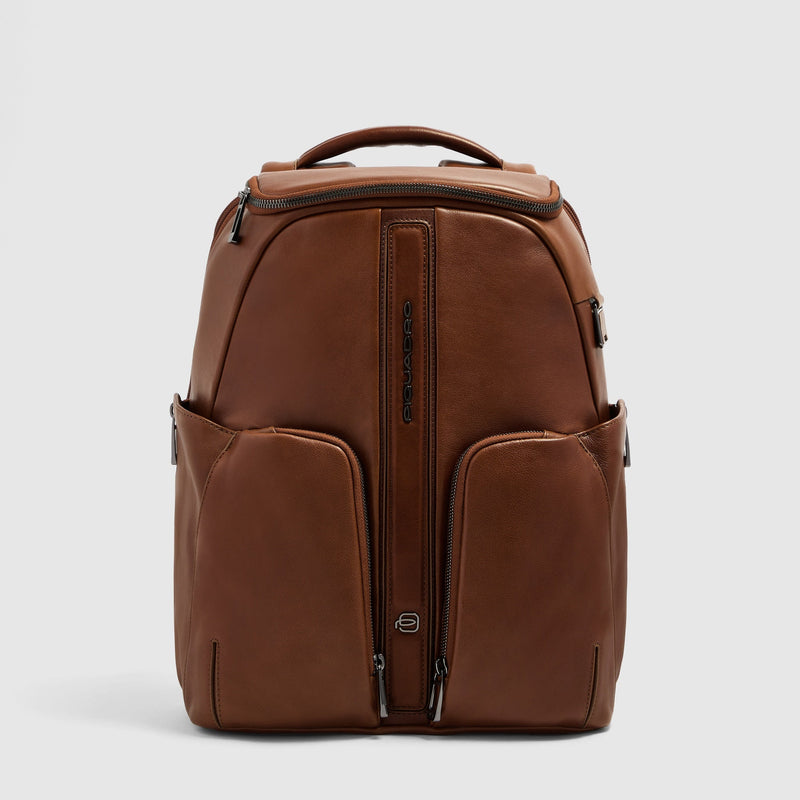 Leather 14" Laptop Backpack with Wireless Charging - 7