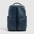 Two-Compartment Leather Laptop Backpack 15.6"