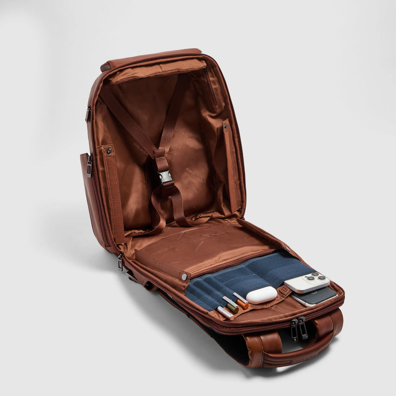 Leather Bike Backpack, 15.6" Laptop & RFID Protection