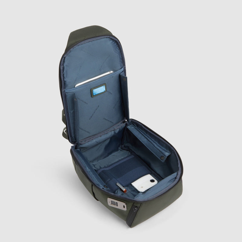 Sling Bag with Fingerprint Lock and Backpack Straps