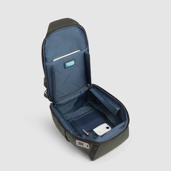 Sling Bag with Fingerprint Lock and Backpack Straps - 4