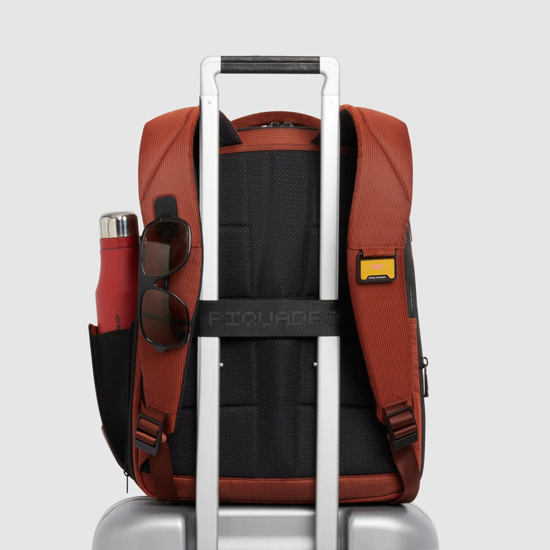Expandable 14" Laptop Backpack with Trolley Strap