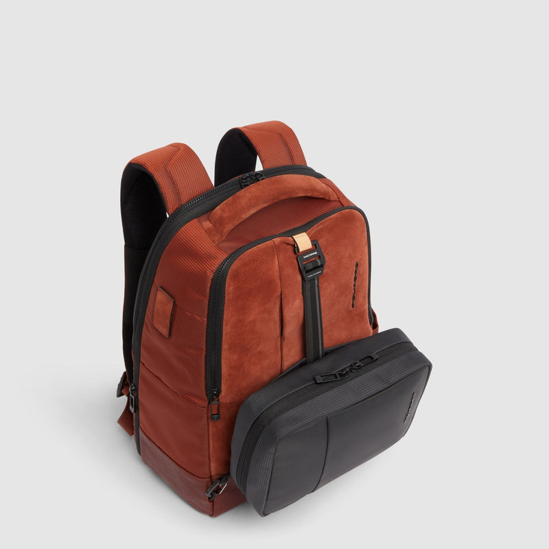 Expandable 14" Laptop Backpack with Trolley Strap