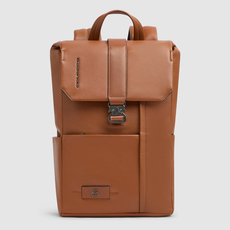 Leather Laptop Backpack 14" Russel with Flap