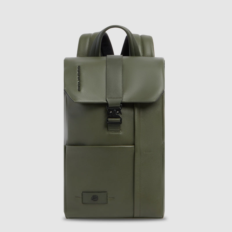 Flap Leather Laptop Backpack 14" Russel