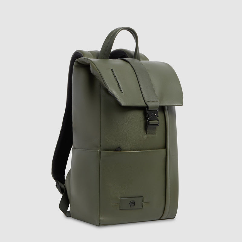 Flap Leather Laptop Backpack 14" Russel