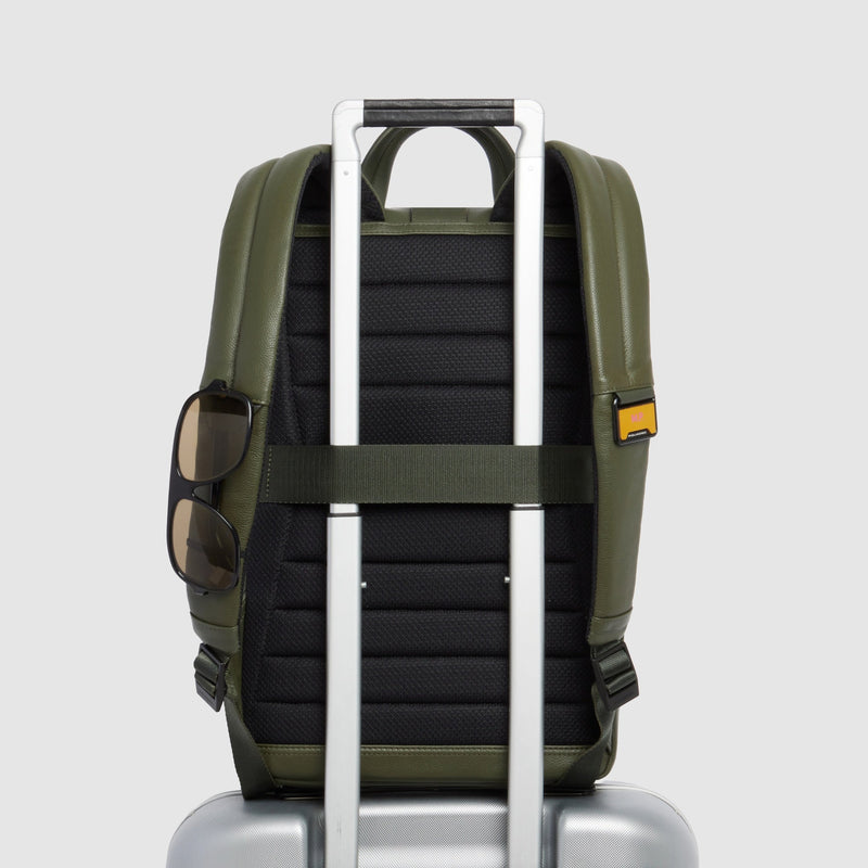 Flap Leather Laptop Backpack 14" Russel