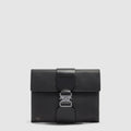 Men's Leather Clutch with Raw-Cut Edges