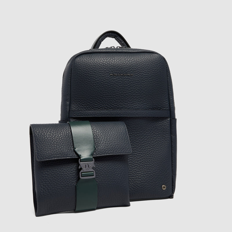 Leather Backpack for 14-inch Laptop, Made in Italy