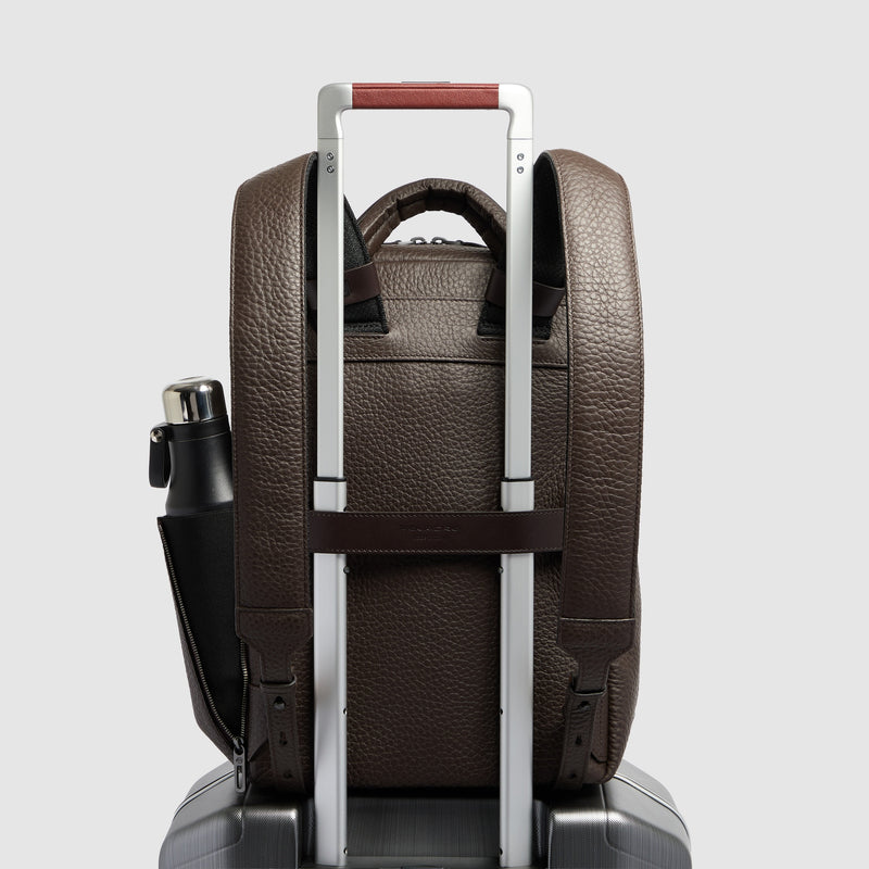 Leather Backpack for 14-inch Laptop, Made in Italy