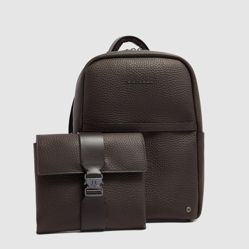 Leather Backpack for 14-inch Laptop, Made in Italy