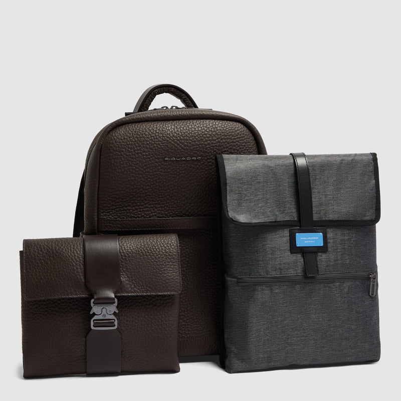 Leather Backpack for 14-inch Laptop, Made in Italy